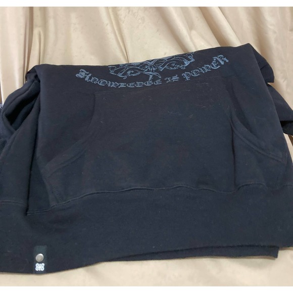 NWT LL Cool J Knowledge is Power Black Fleece Hoodie Size M - Picture 2 of 7